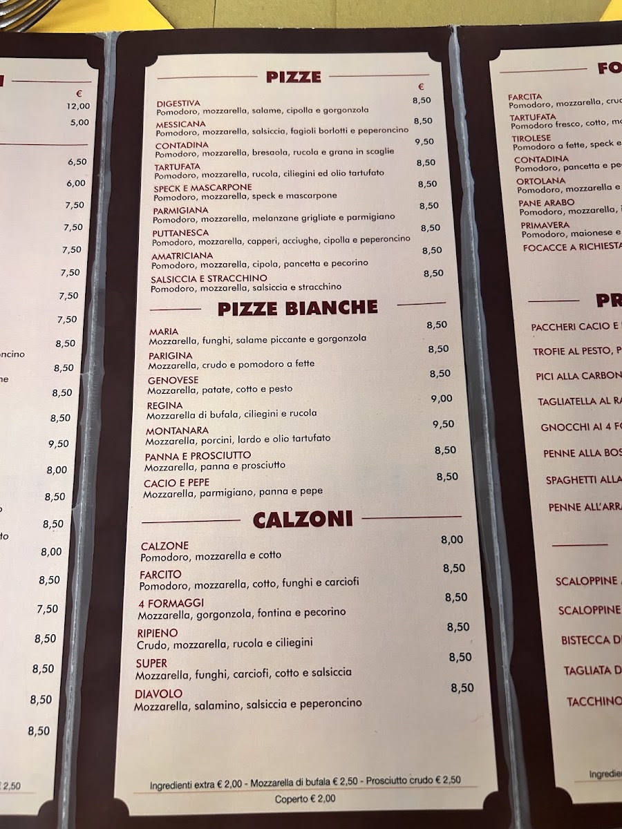 Pizzeria Da Filippo Pisa Photo Menu 8