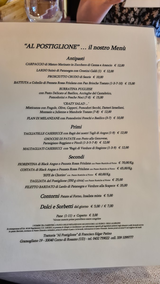 Trattoria Al Postiglione Photo Menu 2