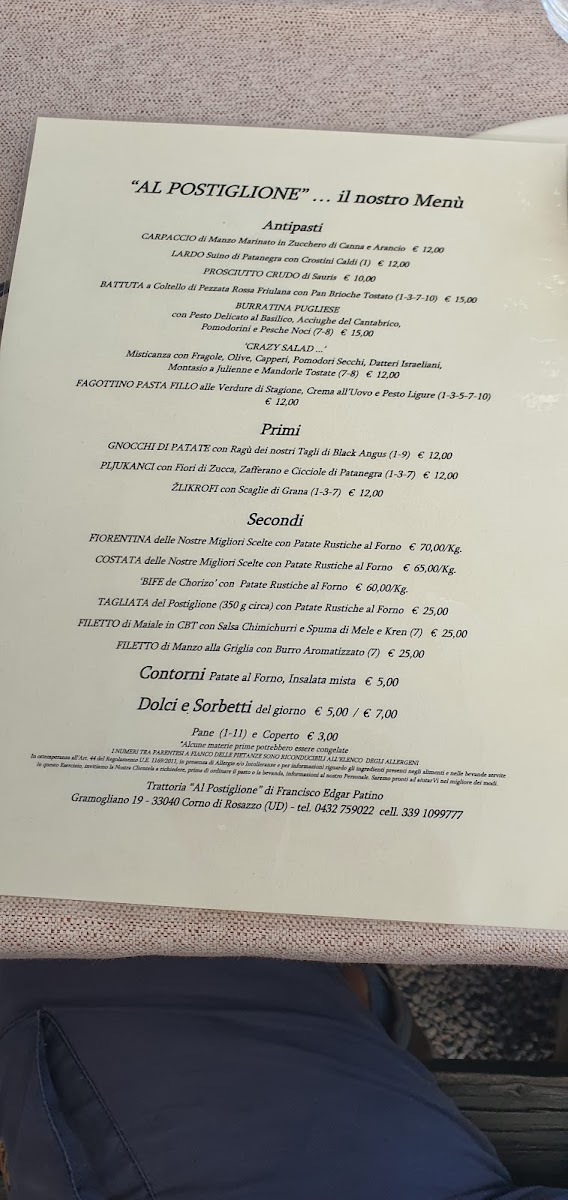 Trattoria Al Postiglione Photo Menu 9