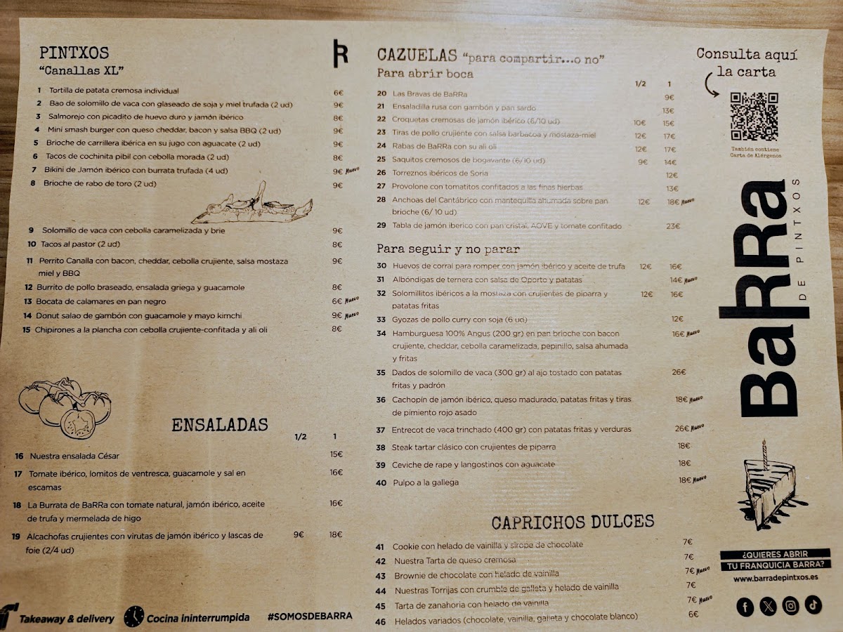 BaRRa de Pintxos Lloret de Mar Photo Menu 2