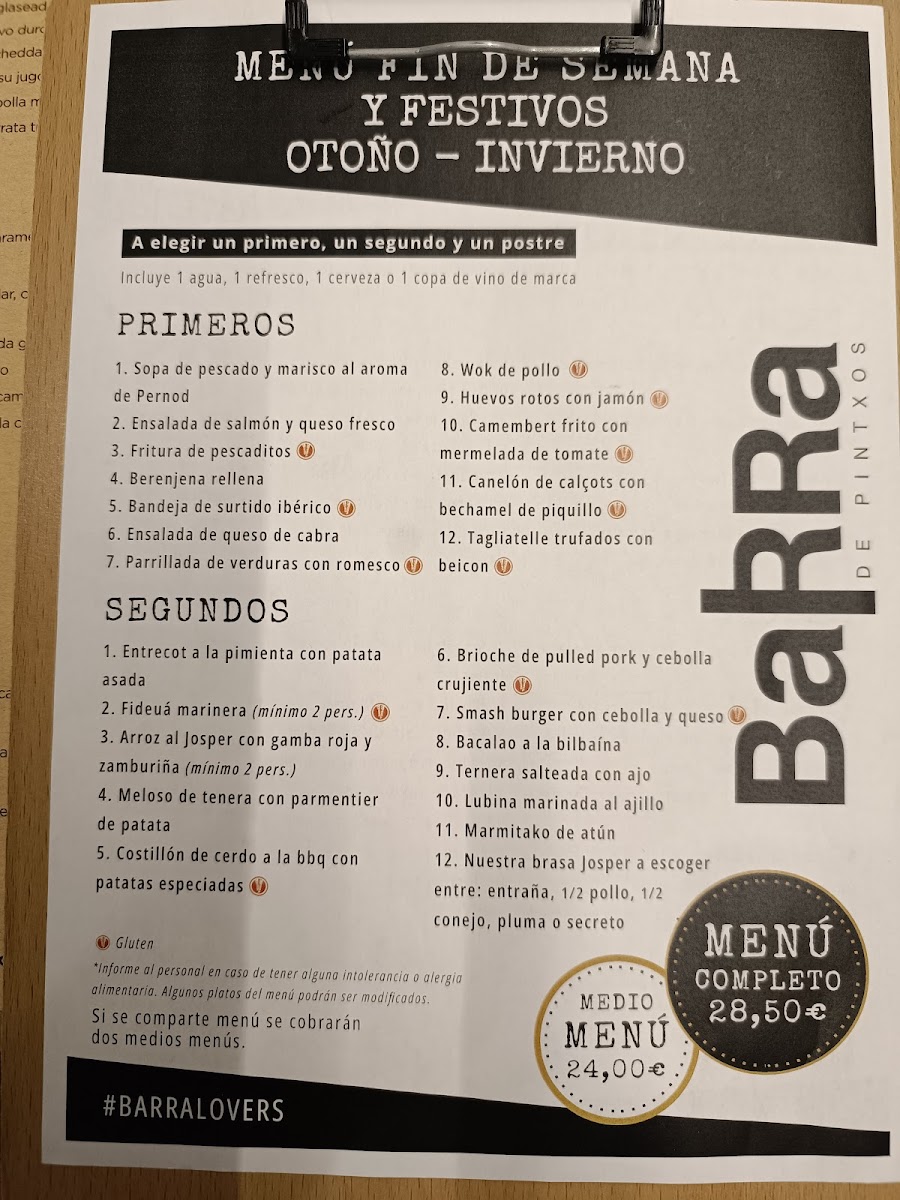 BaRRa de Pintxos Lloret de Mar Photo Menu 4