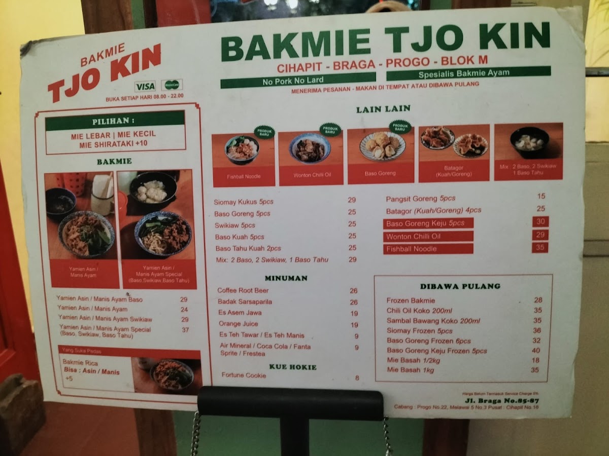 Bakmie Tjo Kin (Braga) Photo Menu 1