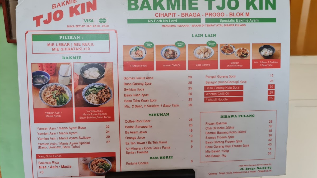Bakmie Tjo Kin (Braga) Photo Menu 9