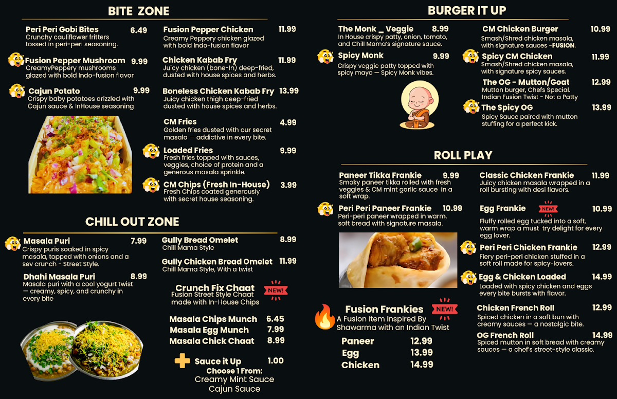 Chill Mama – Fusion Indian Food Truck Photo Menu 1