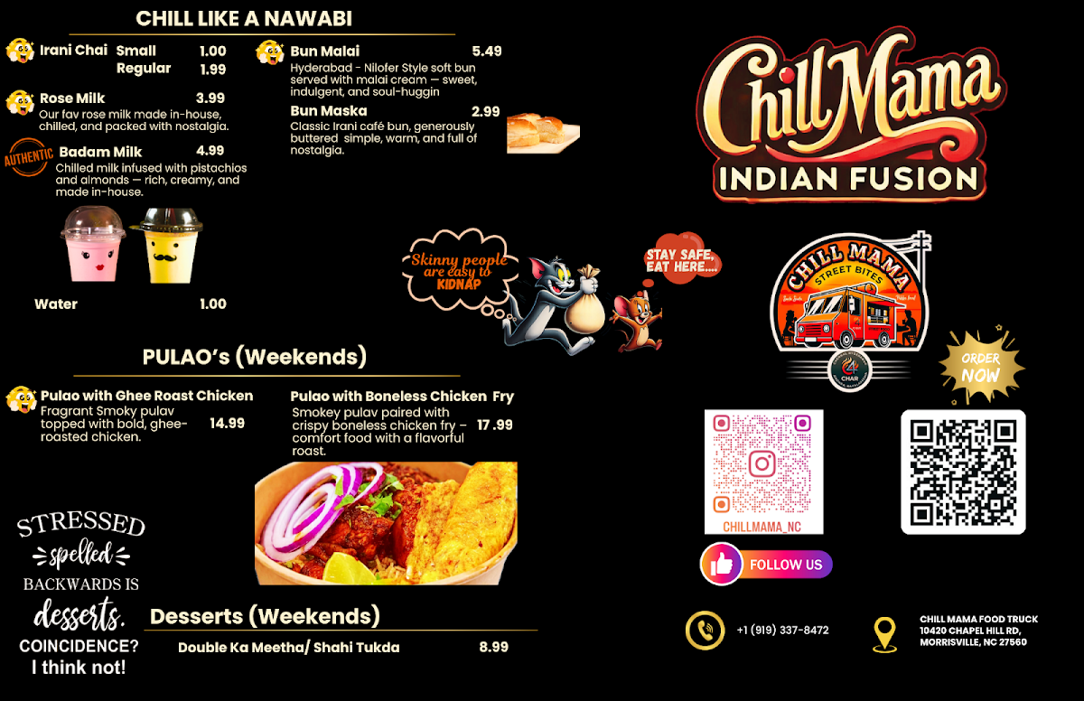 Chill Mama – Fusion Indian Food Truck Photo Menu 2