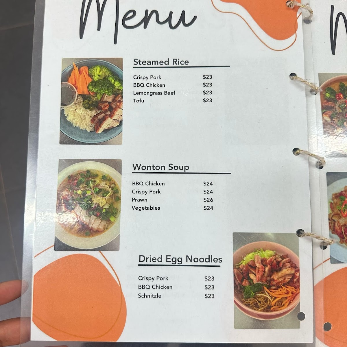 Pho Home Photo Menu 2