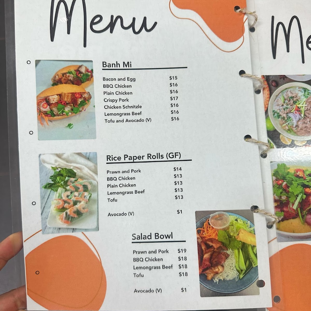 Pho Home Photo Menu 3