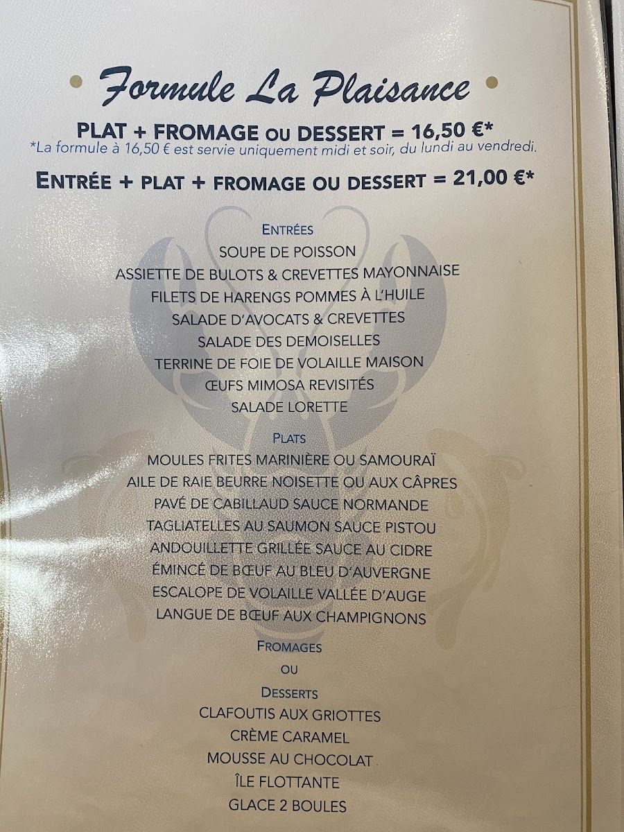 La Plaisance Photo Menu 3