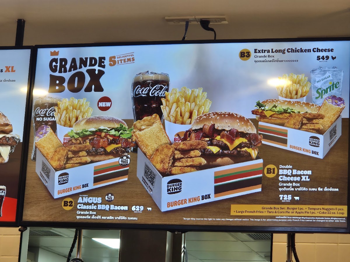 Burger King - Suvarnabhumi Airport T1 Photo Menu 3