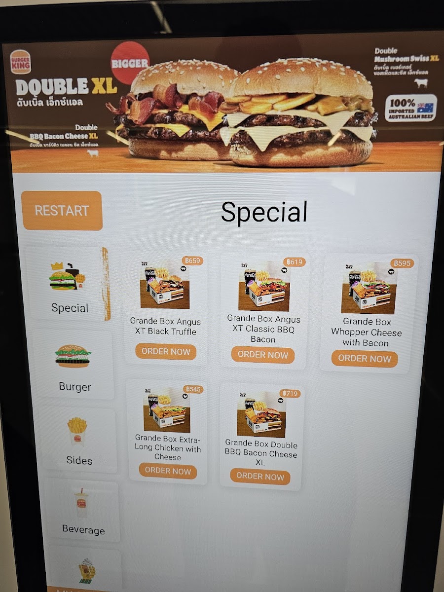 Burger King - Suvarnabhumi Airport T1 Photo Menu 7