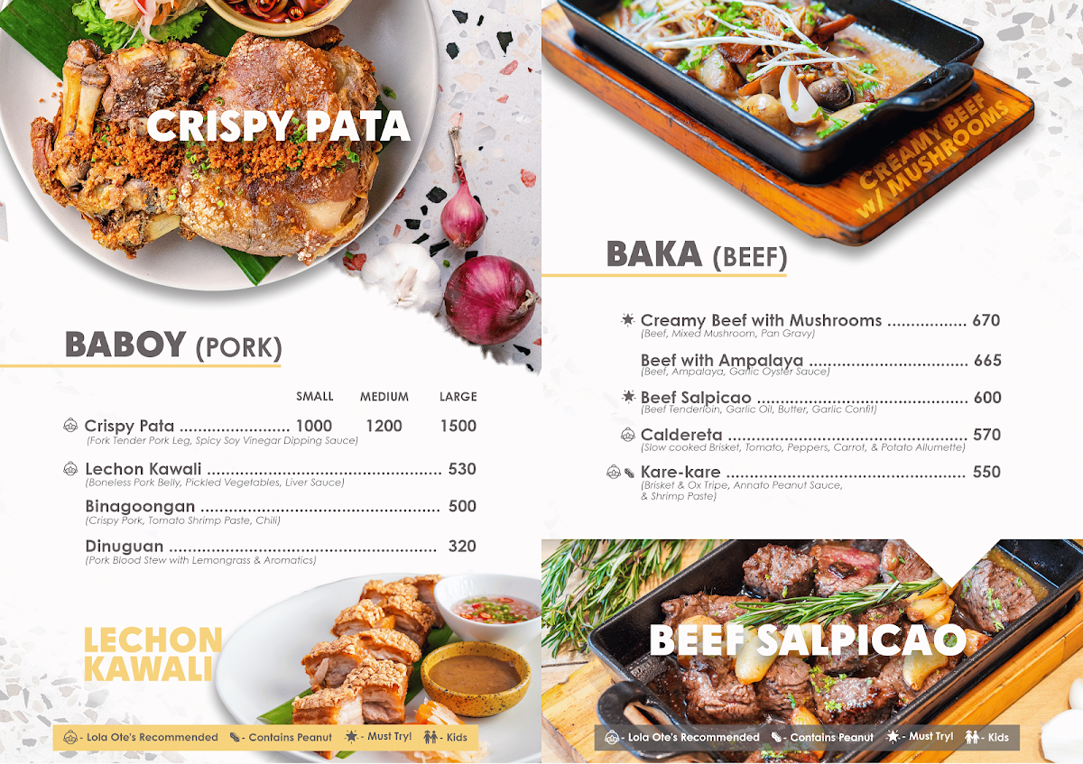 Lola Ote Restaurant Photo Menu 2