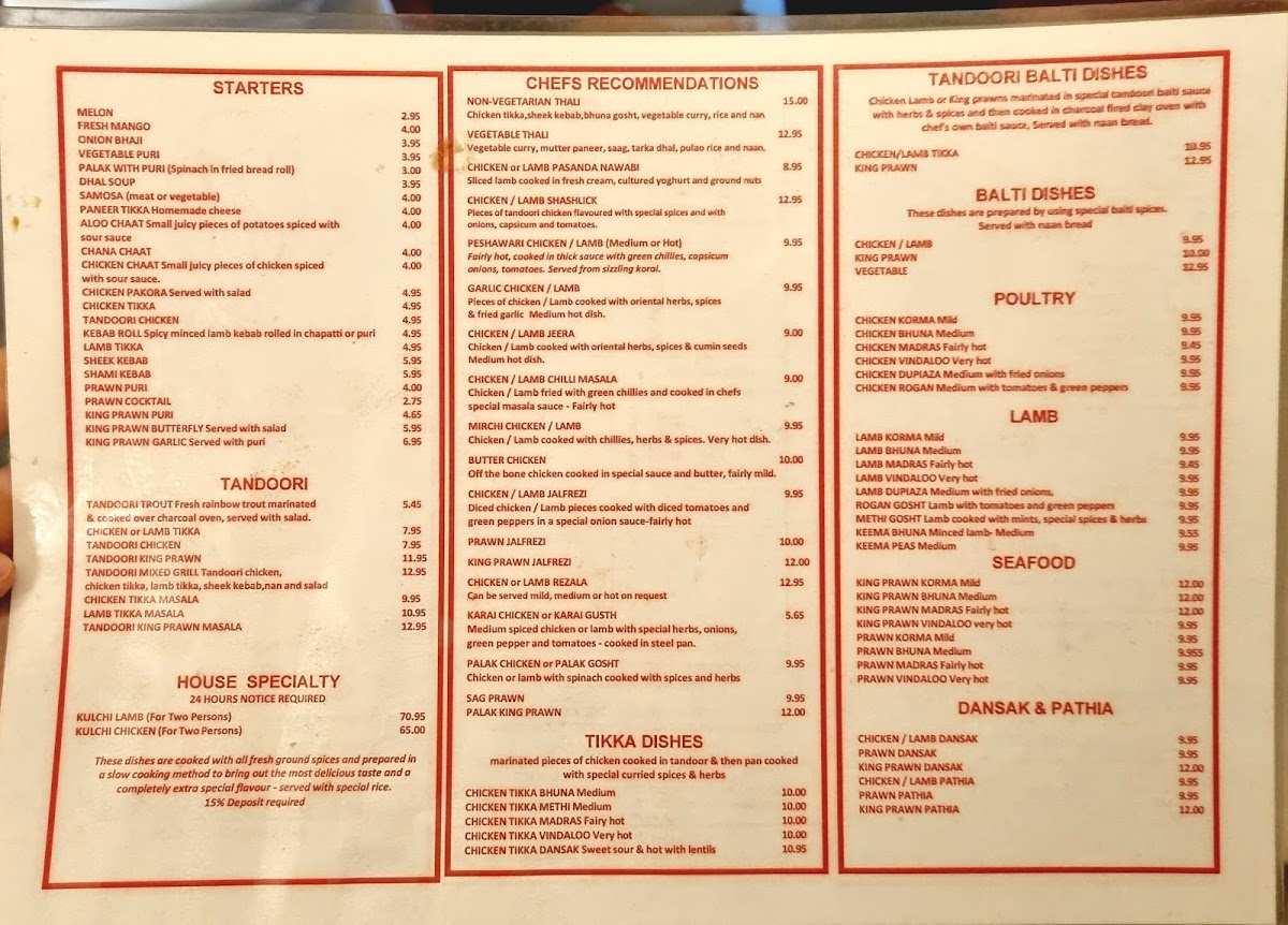 The Eastern Brasserie Ltd Photo Menu 1