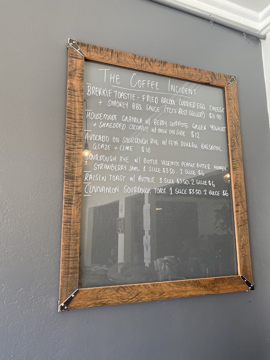 The Coffee Incident Photo Menu 1