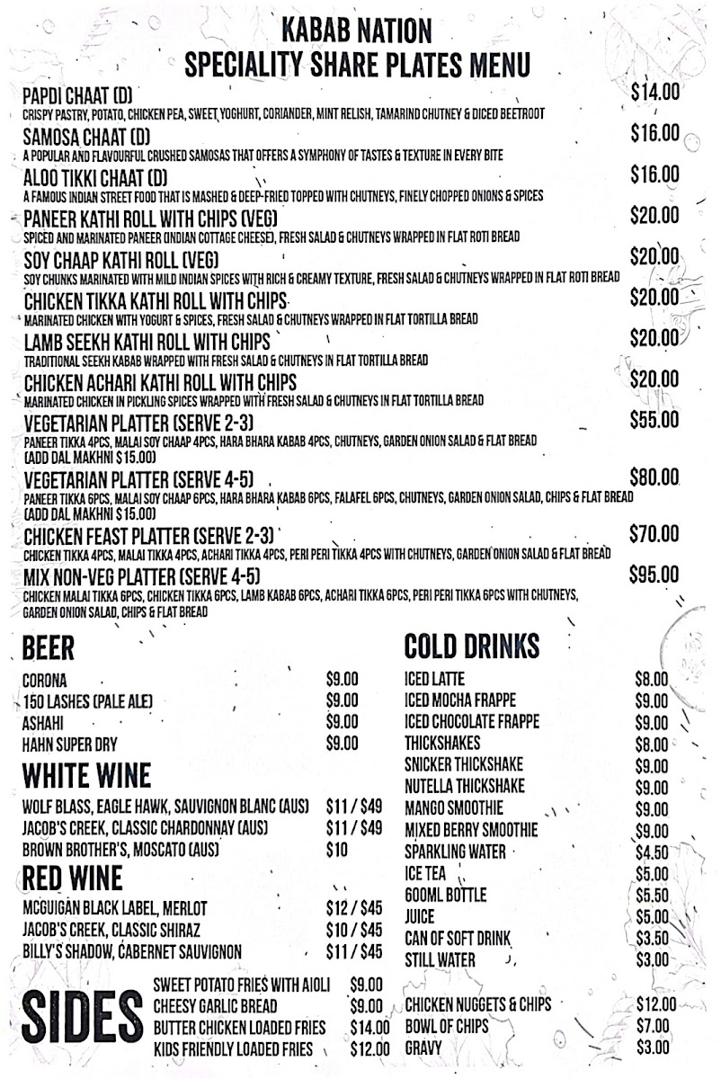 Kabab Nation Photo Menu 2
