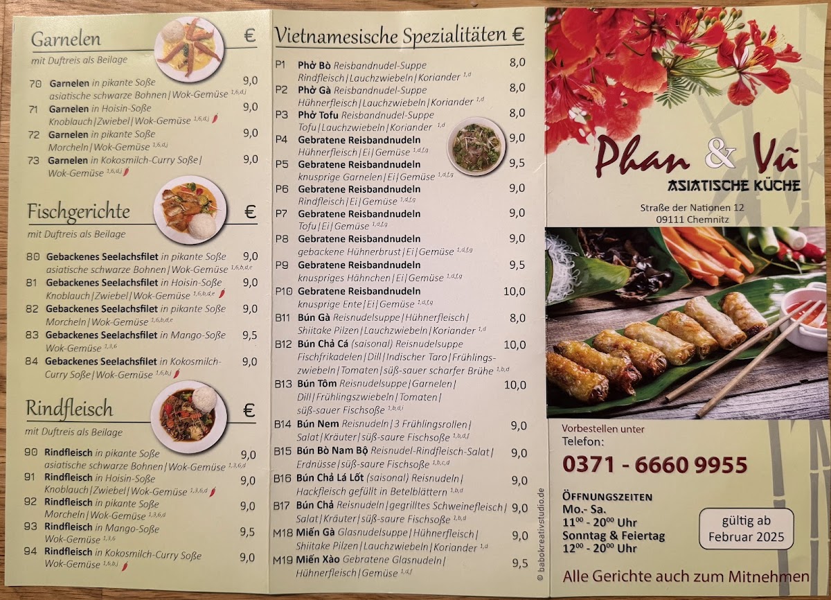 Phan & Vū Photo Menu 2