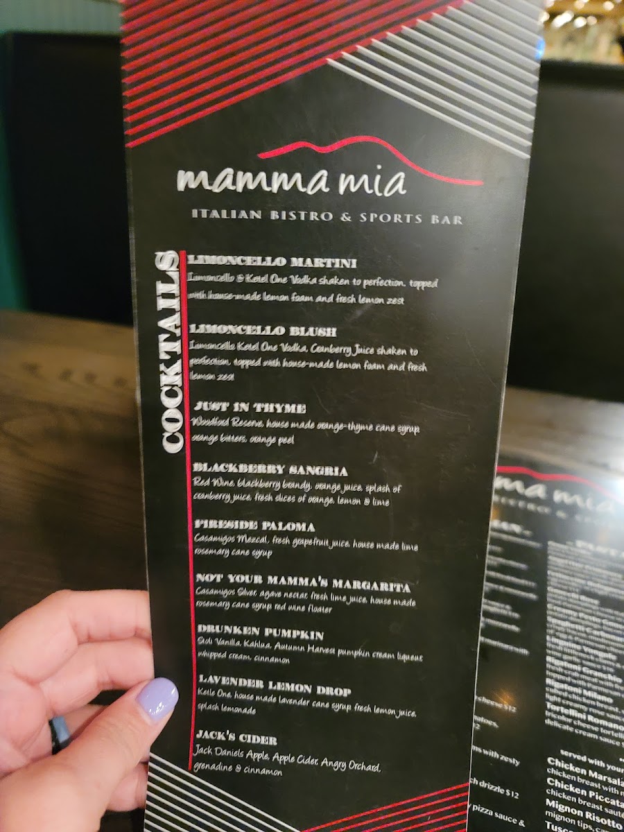 Mamma Mia Italian Bistro Photo Menu 4