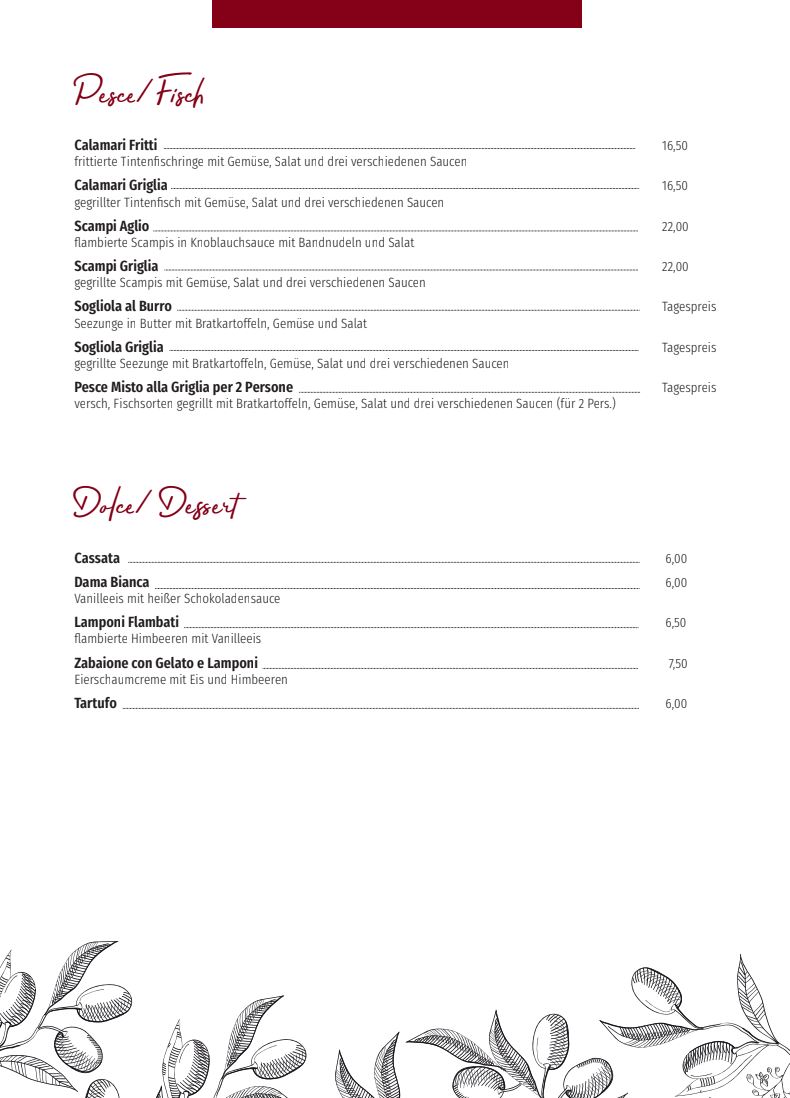 Ristorante Pompei am Wildbach Photo Menu 3