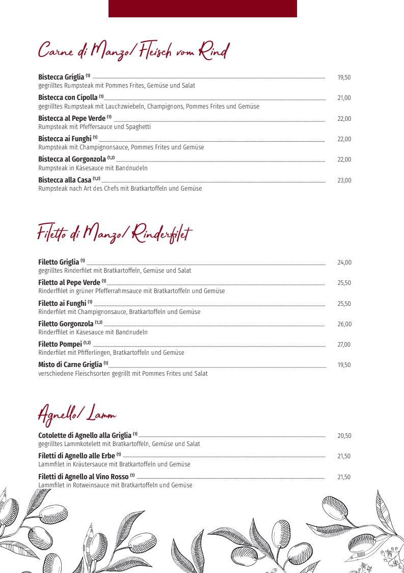 Ristorante Pompei am Wildbach Photo Menu 5
