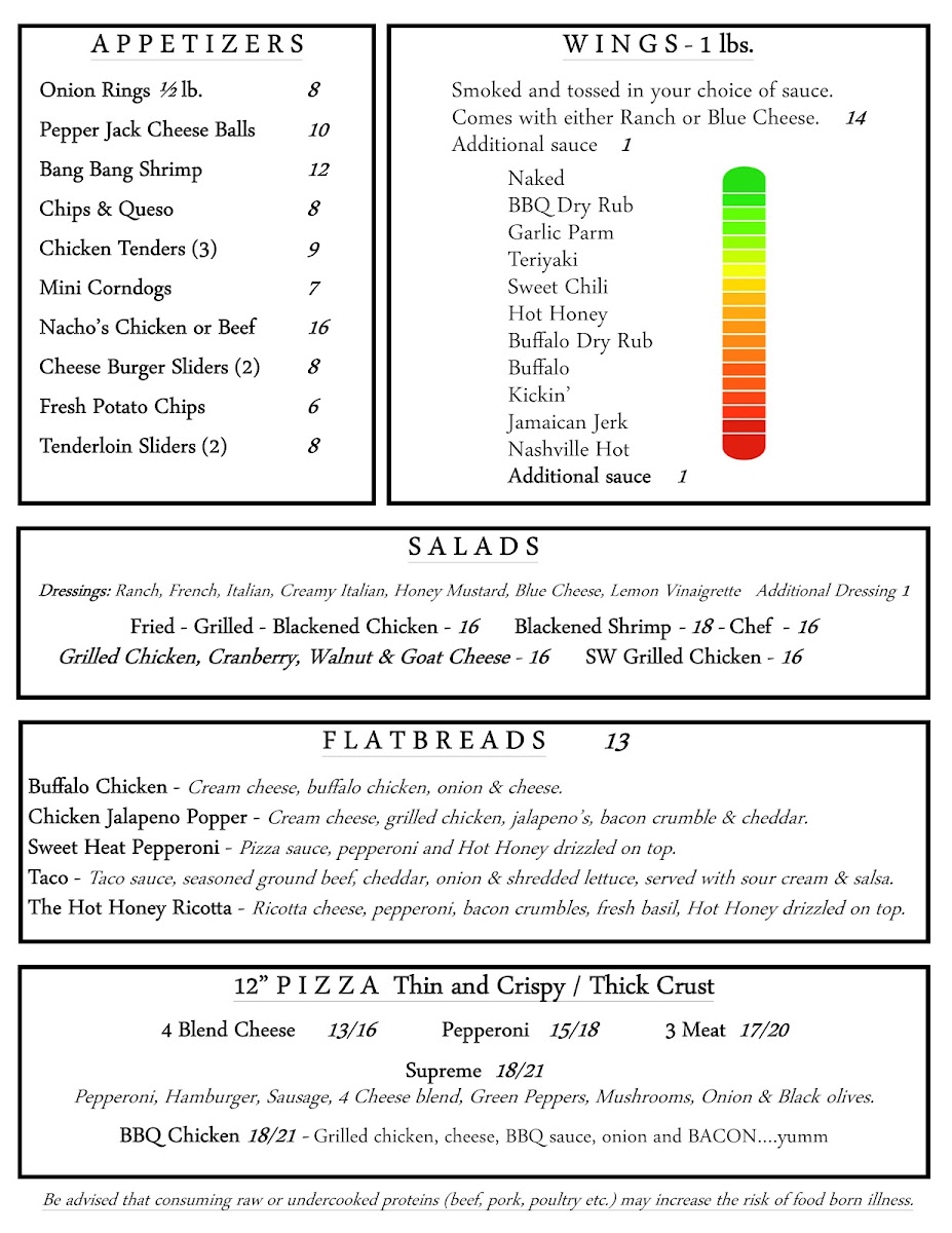 THE ROCK BAR + GRILL Photo Menu 1