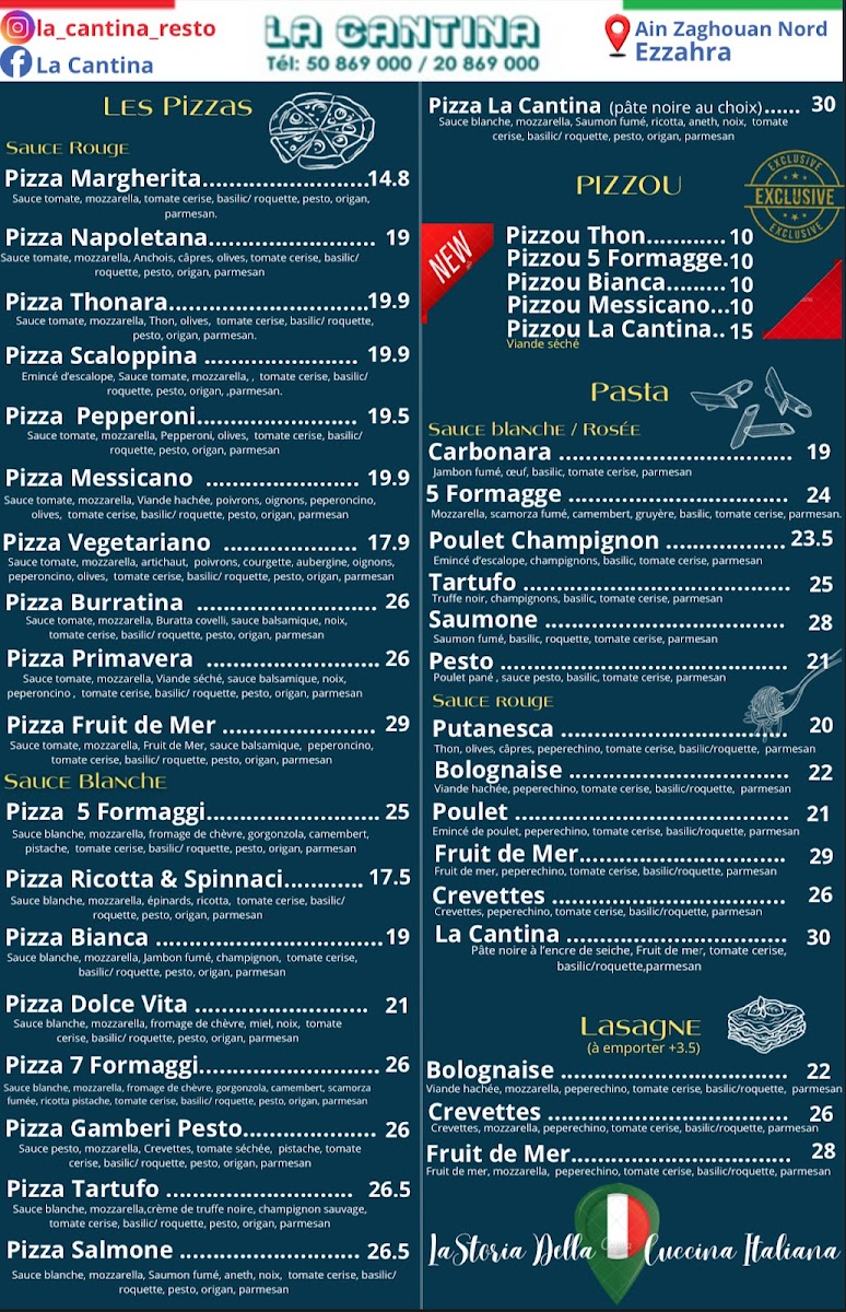 La Cantina Ezzahra Photo Menu 1
