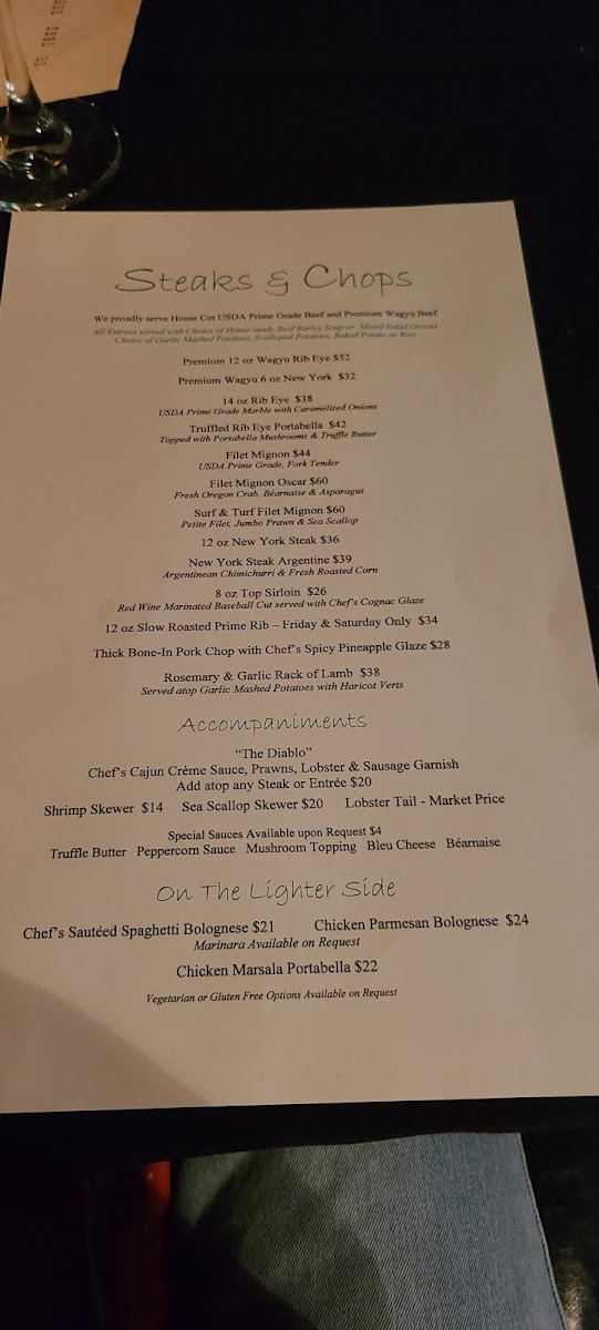 Roosters Steak & Chop House Photo Menu 10