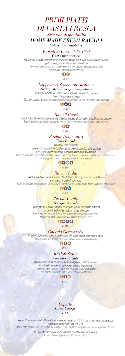 Trattoria Tiramisù Restaurant in Taormina Photo Menu 2