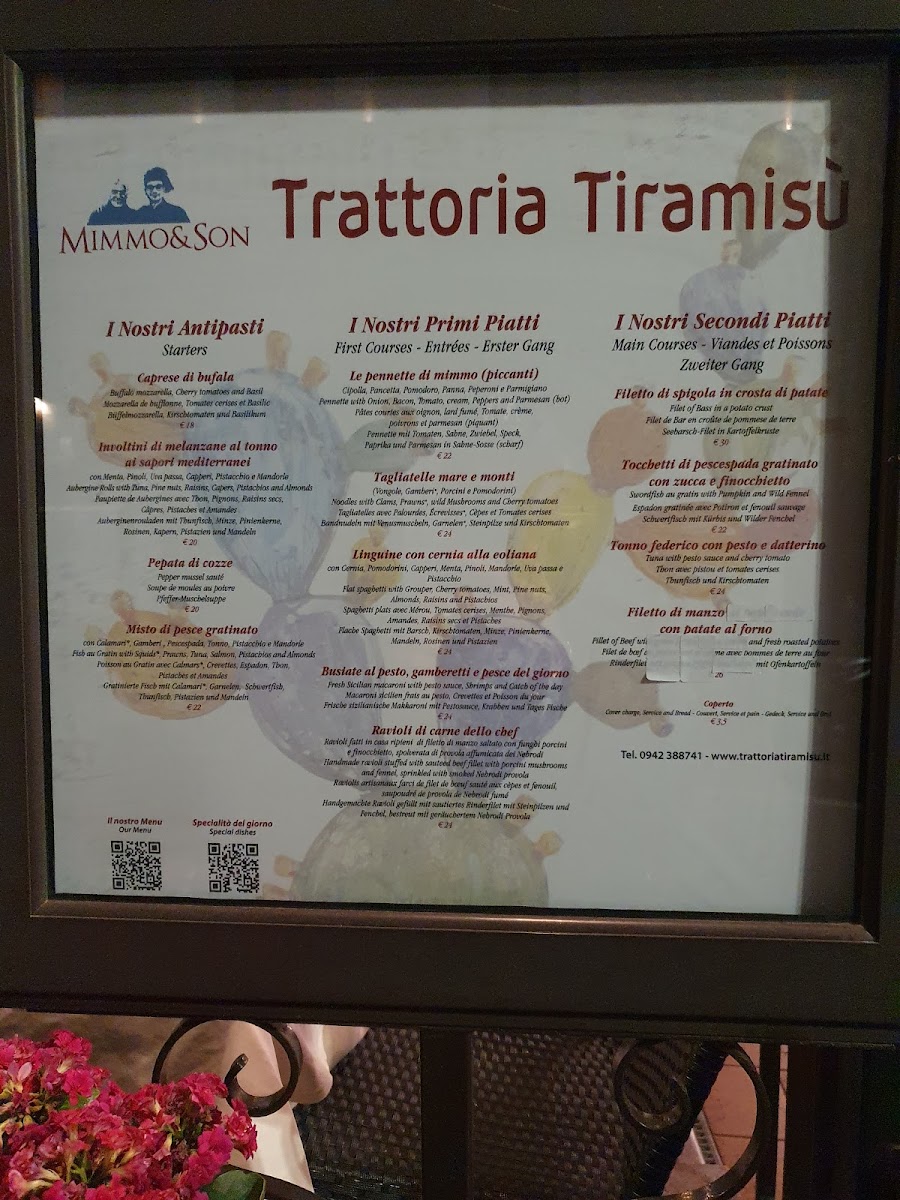 Trattoria Tiramisù Restaurant in Taormina Photo Menu 8