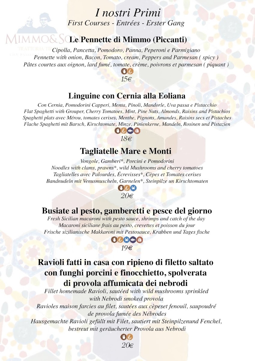 Trattoria Tiramisù Restaurant in Taormina Photo Menu 9