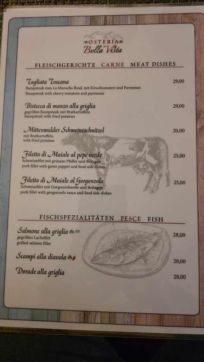 Osteria BellaVista mittenwald Photo Menu 1