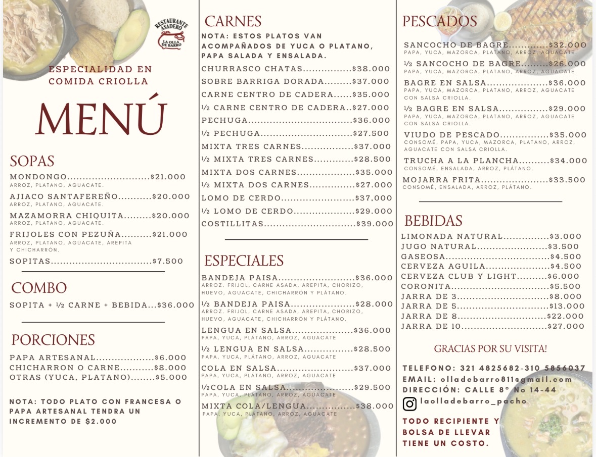 Restaurante Asadero La Olla de Barro Photo Menu 1