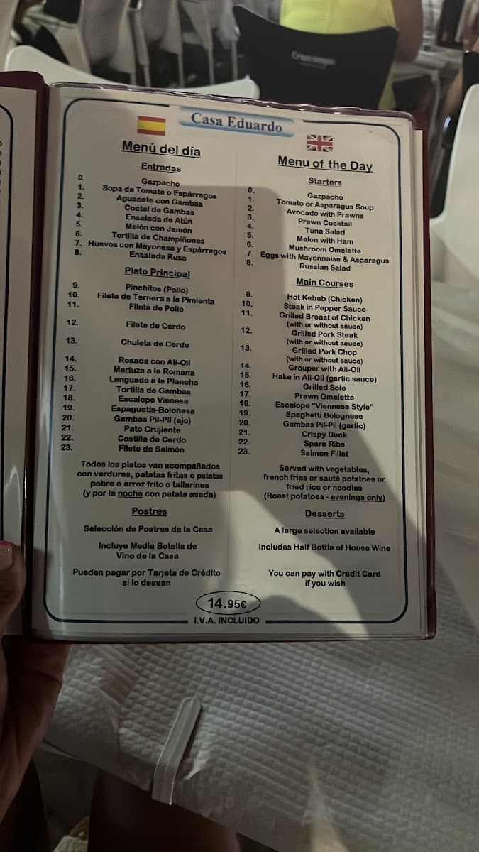 Casa Eduardo Photo Menu 1