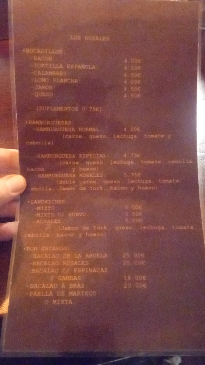 Restaurante los Rosales Photo Menu 6
