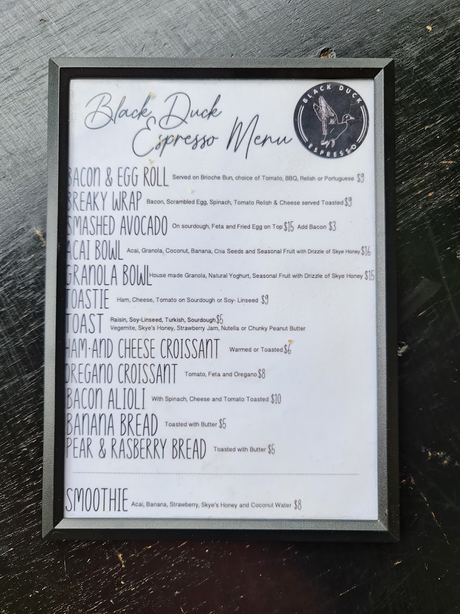 Black Duck Espresso Cafe Photo Menu 3