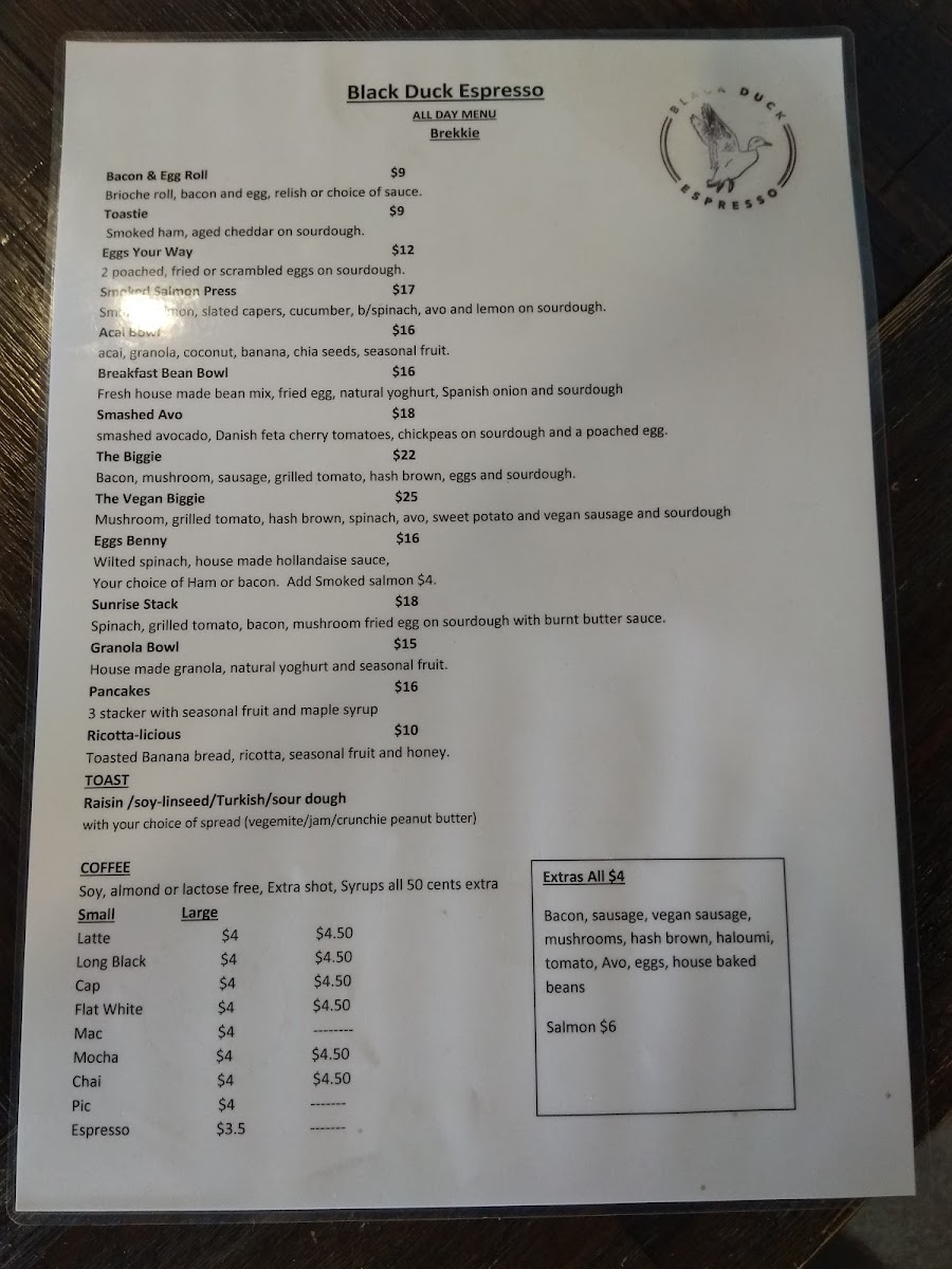 Black Duck Espresso Cafe Photo Menu 4