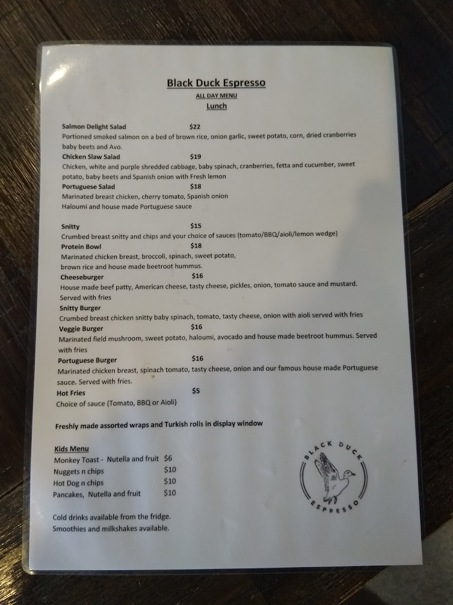 Black Duck Espresso Cafe Photo Menu 5