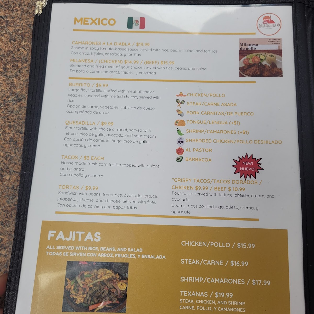 Mi Ranchito Restaurant & Pupuseria Photo Menu 10