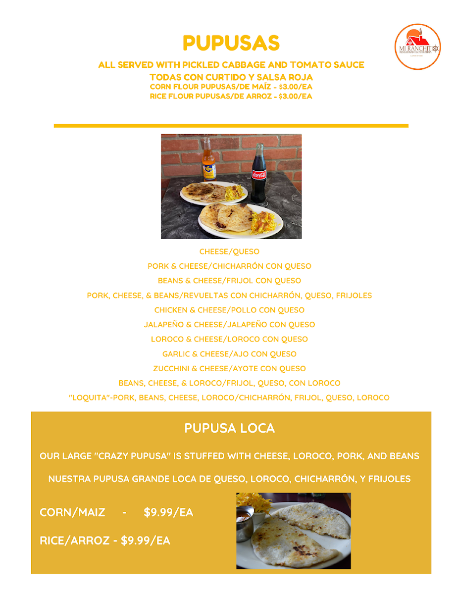 Mi Ranchito Restaurant & Pupuseria Photo Menu 5