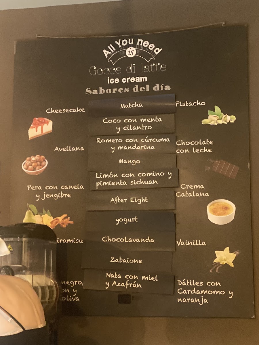 Gocce di latte Photo Menu 5