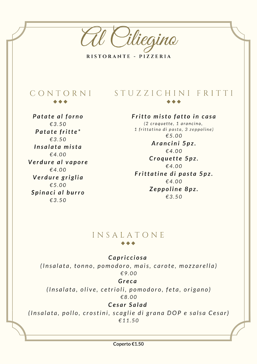 Al Ciliegino Ristorante Pizzeria Photo Menu 2