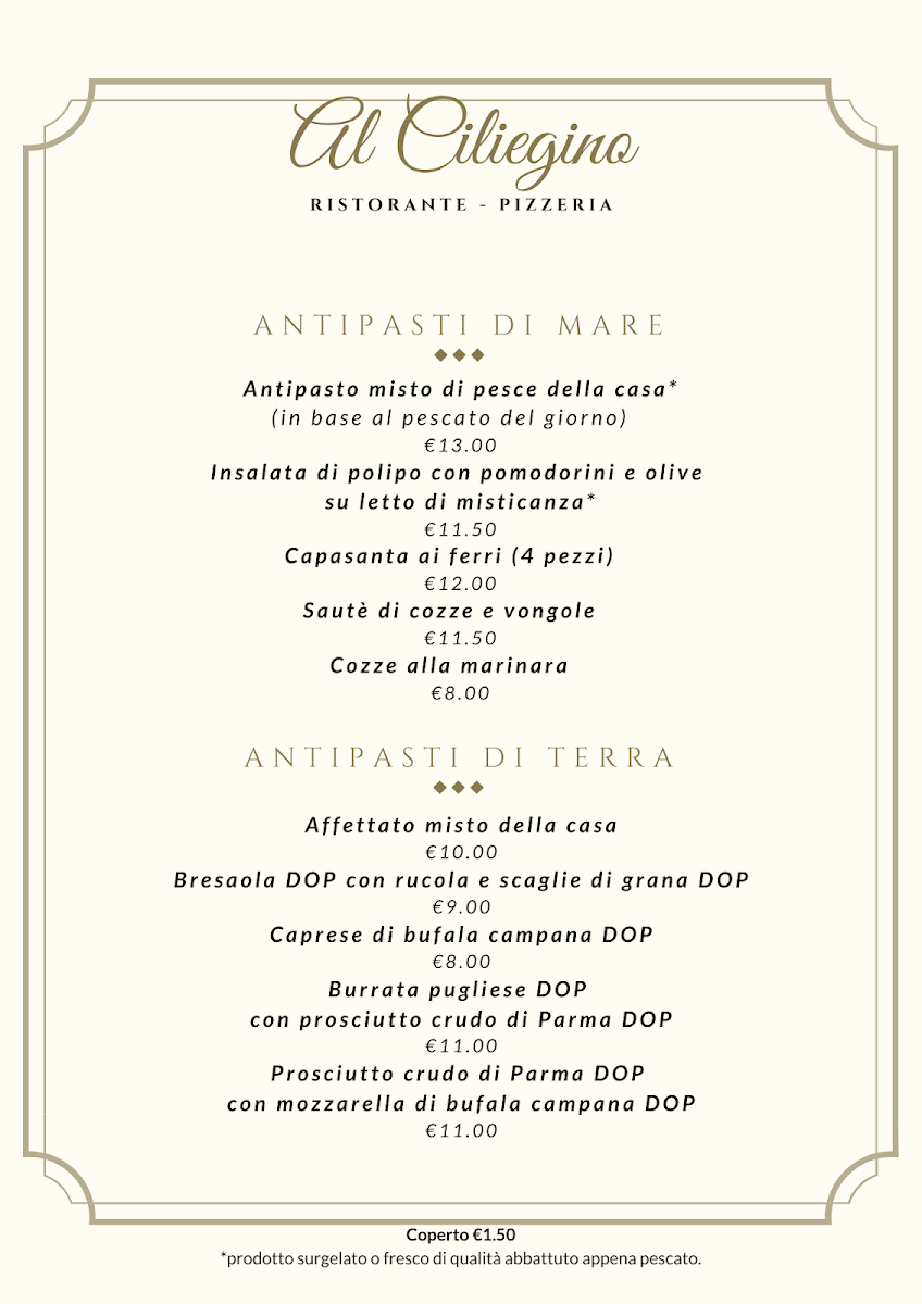Al Ciliegino Ristorante Pizzeria Photo Menu 3
