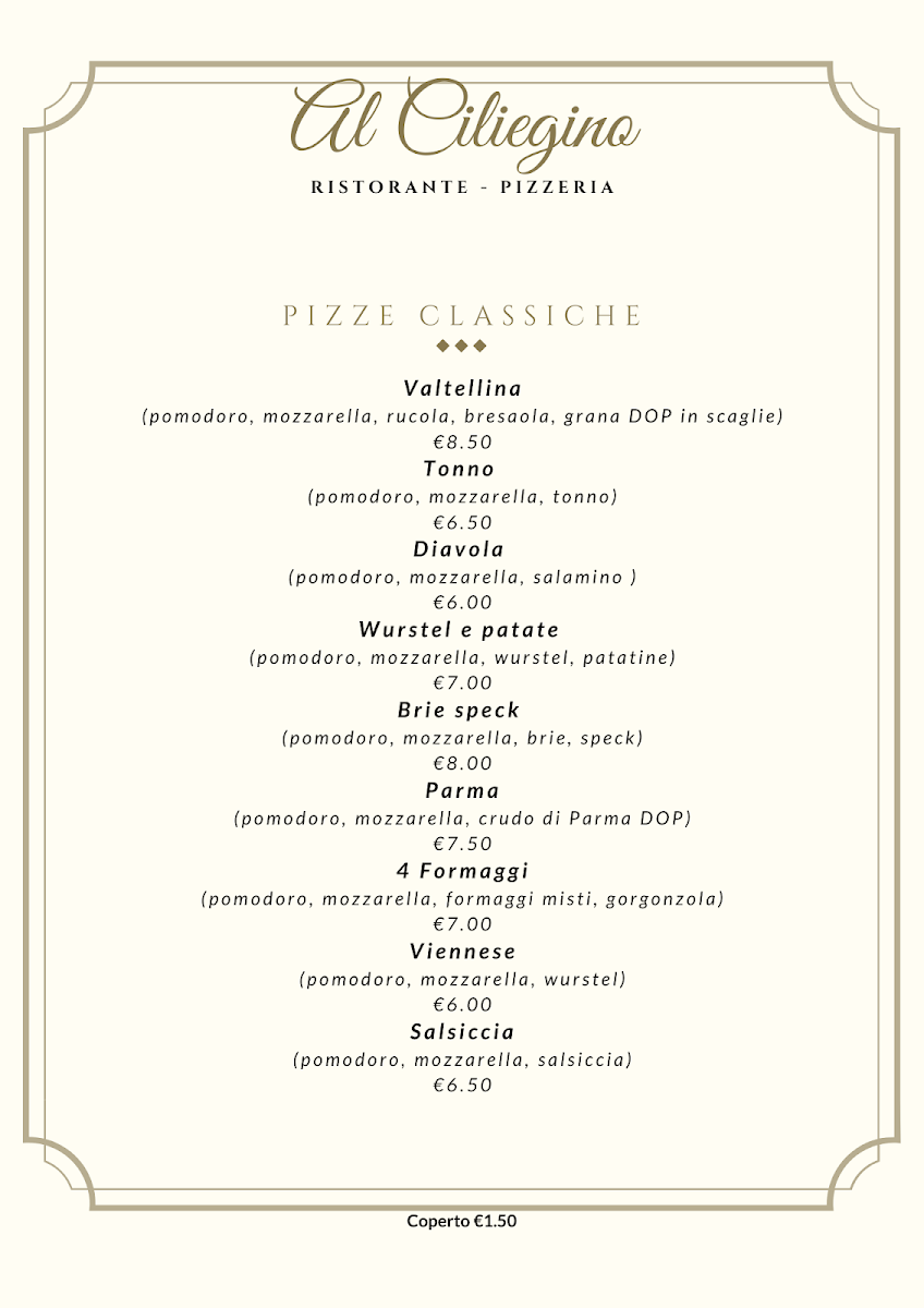Al Ciliegino Ristorante Pizzeria Photo Menu 6