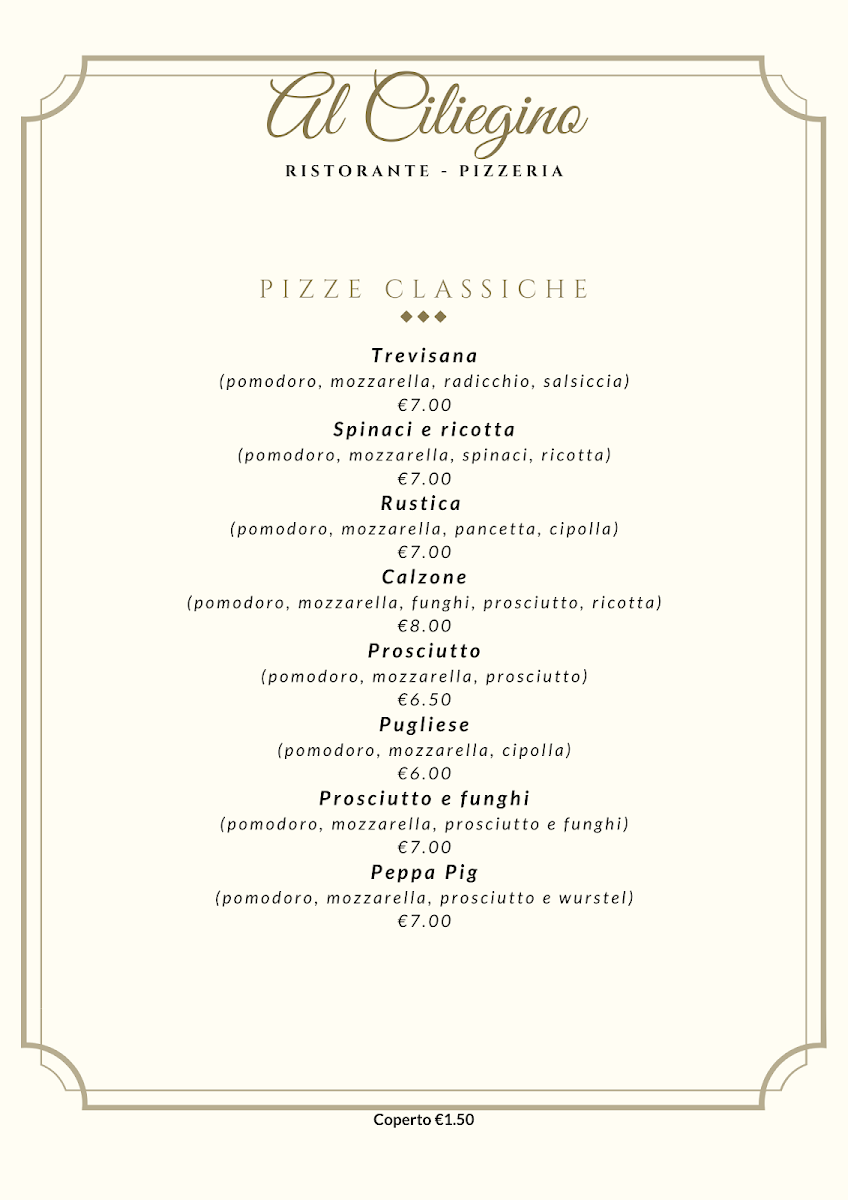 Al Ciliegino Ristorante Pizzeria Photo Menu 8