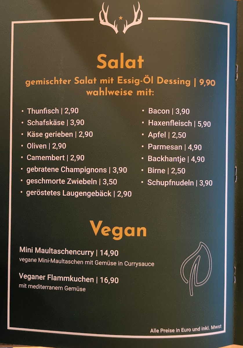Wirtshaus Hubertus Photo Menu 1