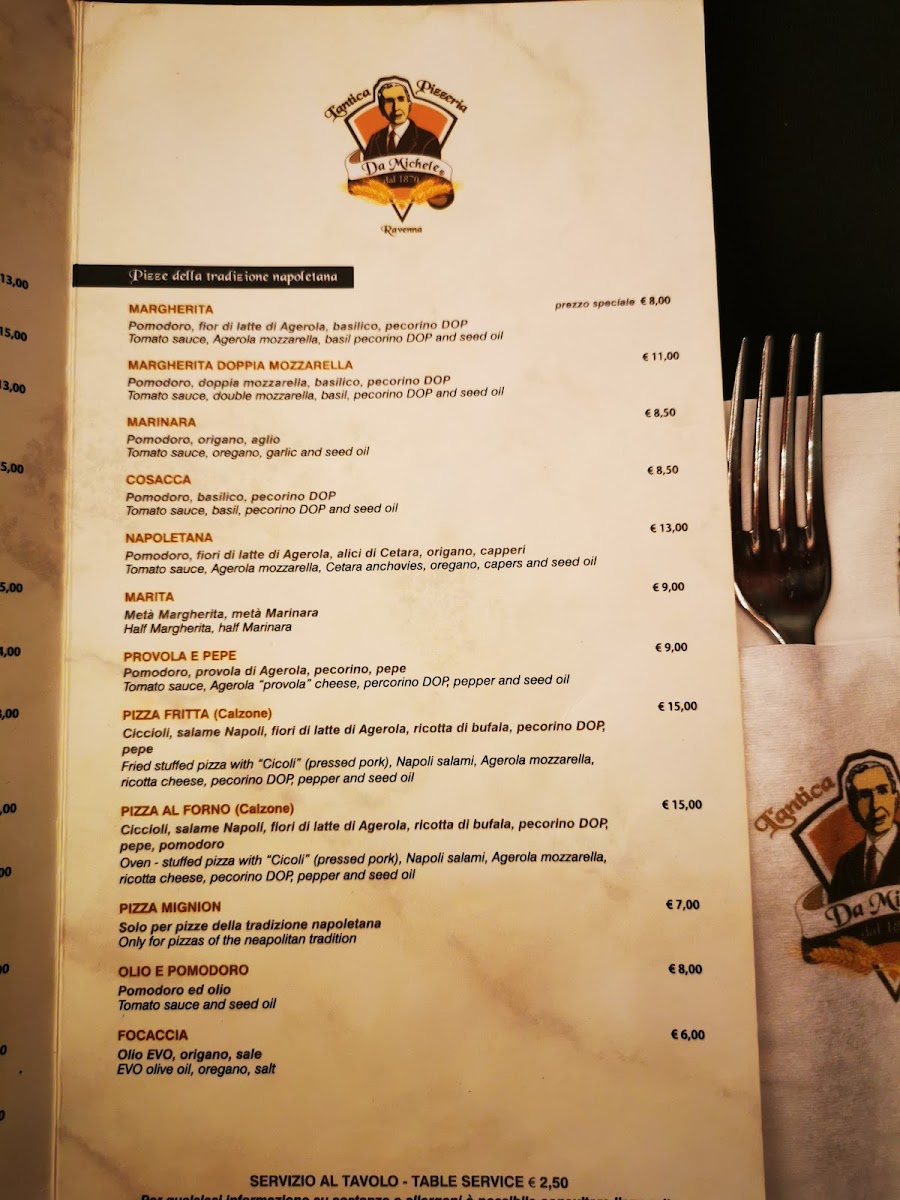 L’Antica Pizzeria Da Michele Ravenna Photo Menu 2