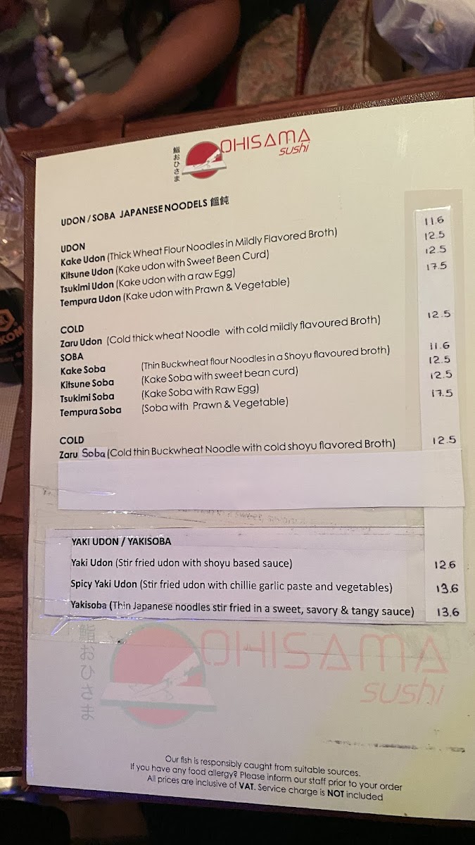 Ohisama Sushi Photo Menu 3