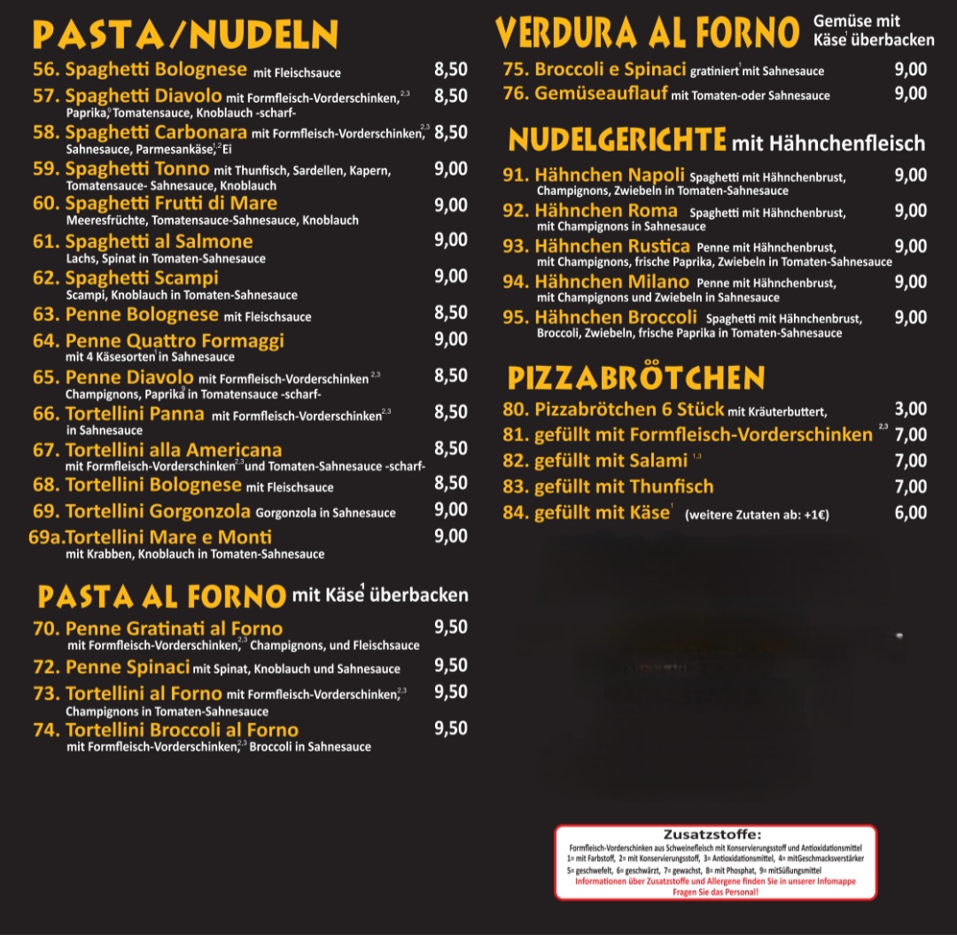 Imbiss* Pizzeria Mirage Photo Menu 3