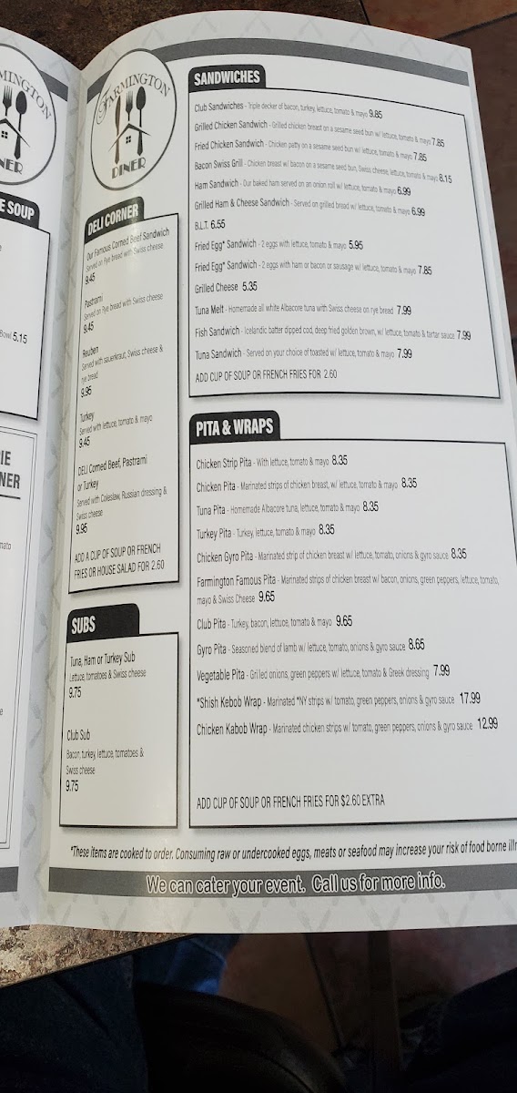 Farmington Diner Photo Menu 8