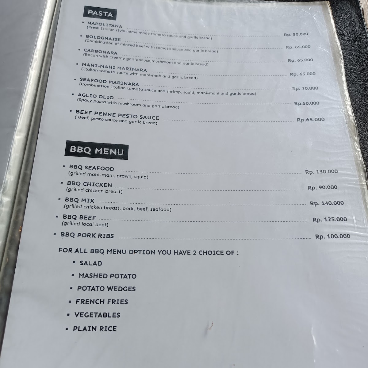 Koko Bar and Restaurant Photo Menu 2