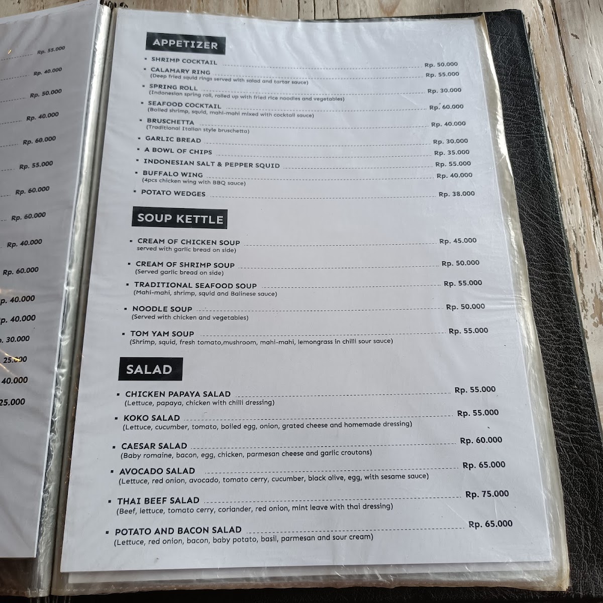 Koko Bar and Restaurant Photo Menu 5