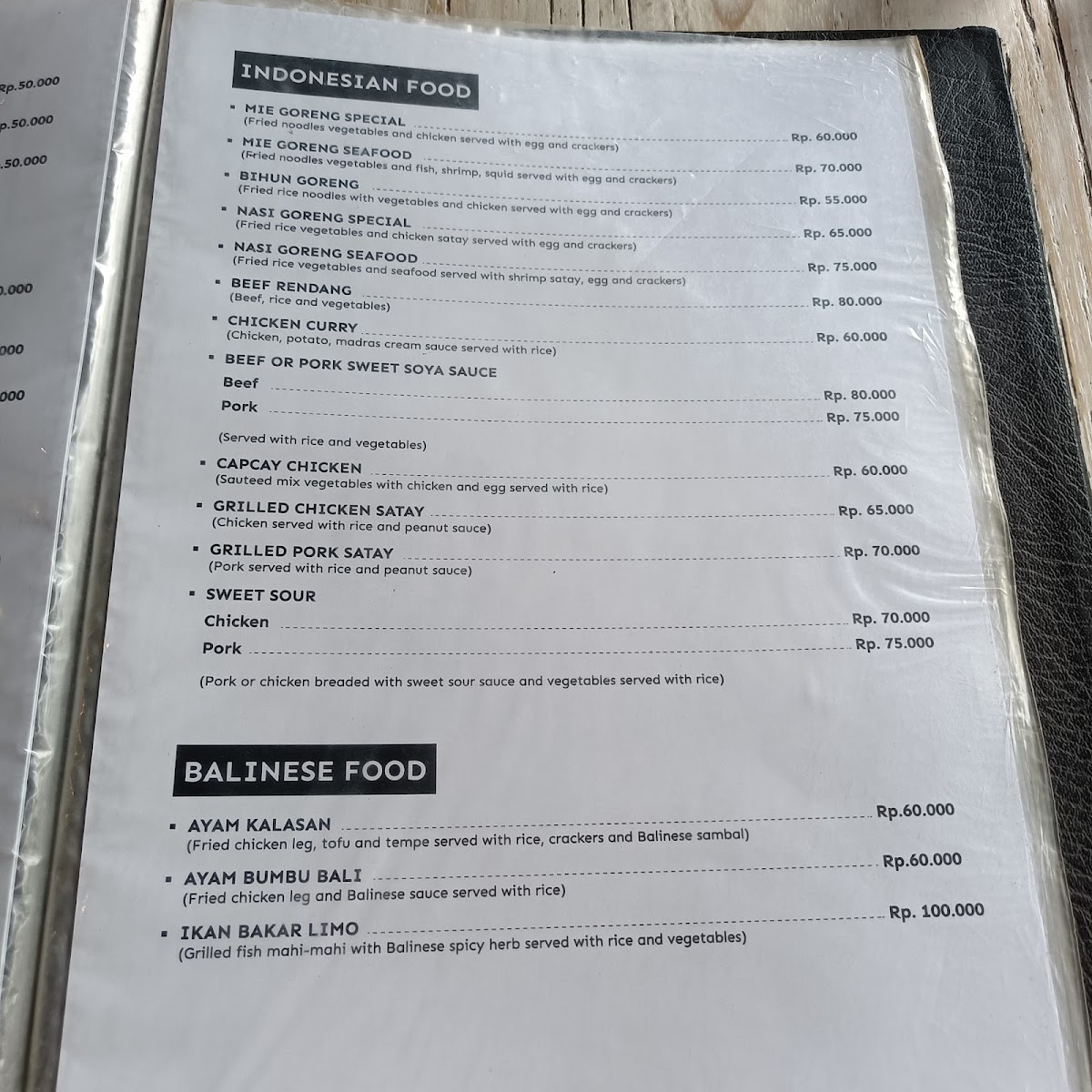 Koko Bar and Restaurant Photo Menu 6